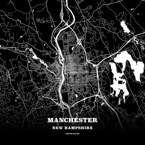 Manchester New Hampshire Usa Map Map Poster Poster Template Usa Map