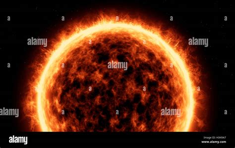 3d Render Of Sun Surface And Solar Flares Stock Photo Alamy