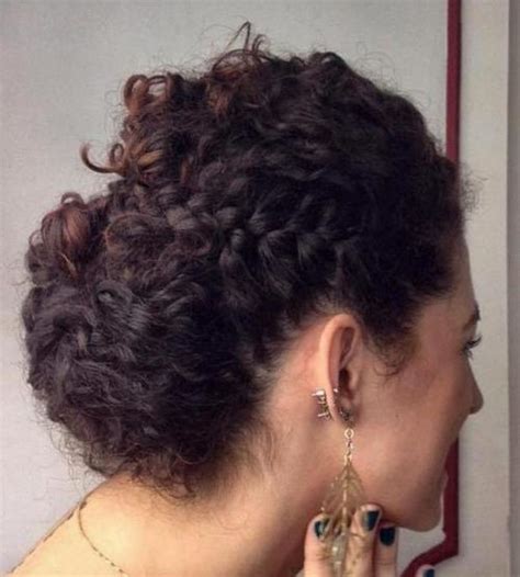 40 Creative Updos For Curly Hair In 2020 Curly Hair Updo Easy Curly