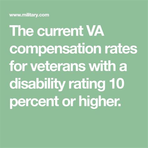 The Current Va Compensation Rates For Veterans With A Disability Rating