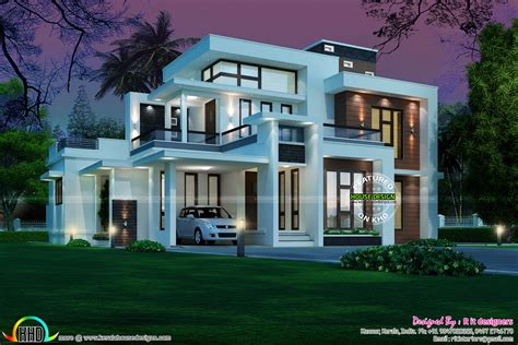 Box Model Contemporary 2215 Sq Ft ₹45 Lakhs Kerala Home Design And