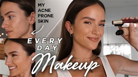 My Makeup Routine Acne Prone Skin Covering Scars Youtube