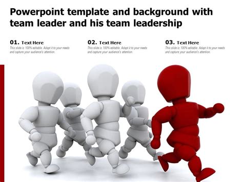 Powerpoint Template And Background With Team Leader And His Team