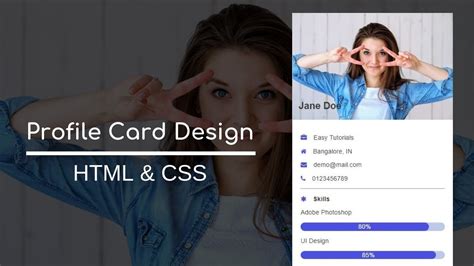 How To Make User Profile Ui Design Using Html Css Images And Photos