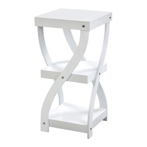 Gramercy 3 Tier White Wood Twisted Side Table 20315231 Hsn