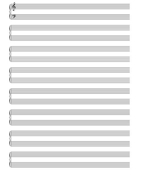 Printable Blank Piano Sheet Music Paper Blank Sheet Music Piano