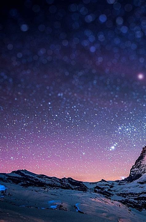 منظر سماء زرقاء ضوء النجوم صور خلفية مجانية ، نجوم السماء الزرقاء الخلفية منظر الجبال صورة