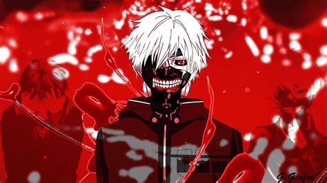 Wallpaper Illustration Anime Red Kaneki Ken Tokyo Ghoul