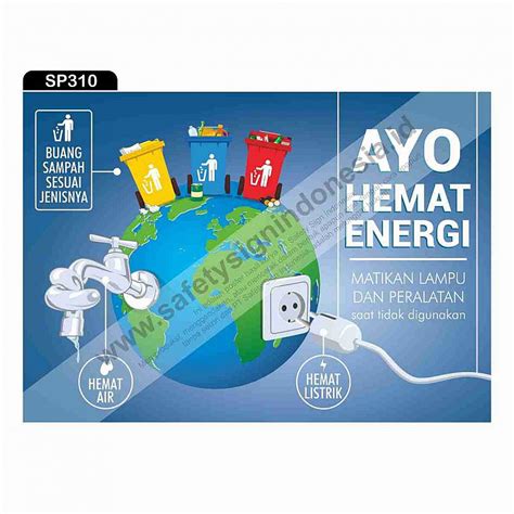 Safety Poster Sp310 Safety Poster Ayo Hemat Energi • Safety Sign