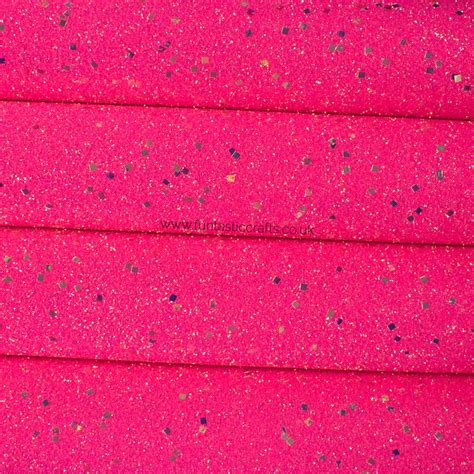 Shocking Pink Diamond Dust Iridescent Fine Glitter Fabric Funtastic