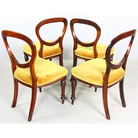 Take your space to the next level with dining chairs from cb2 canada. 1970s Vintage Mahogany Yellow Velvet Louis XVI Victorian ...