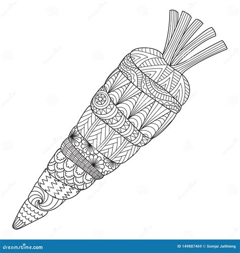 Zeichnung Der Karotten Stock Illustrationen, Vektoren, & Kliparts