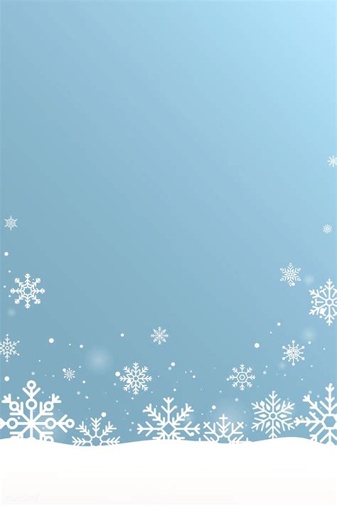 Blue Snowflake Christmas Frame Vector Premium Image By