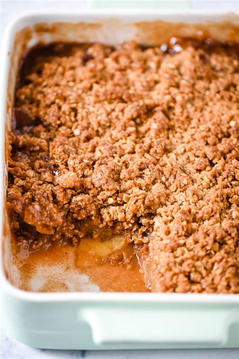 This will depend on the size of your apples, but ours were average and it took 8. Old-Fashioned Gluten-Free Apple Crisp | Flour on My Fingers