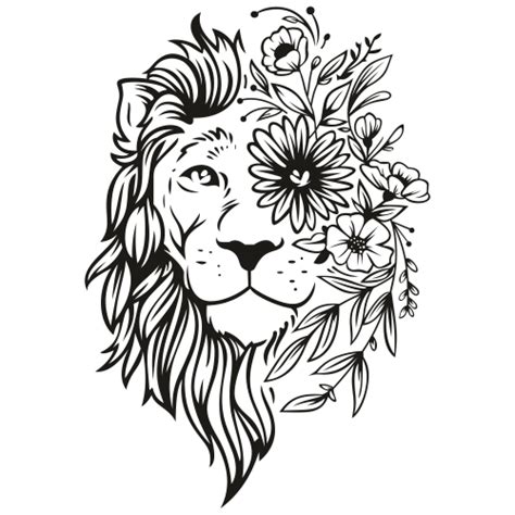 Lion Tattoo Svg Design Dxf Instant Download Dreamcatcher Svg Lion Moon