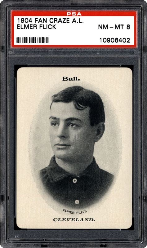 1904 Fan Craze American League Elmer Flick Psa Cardfacts®