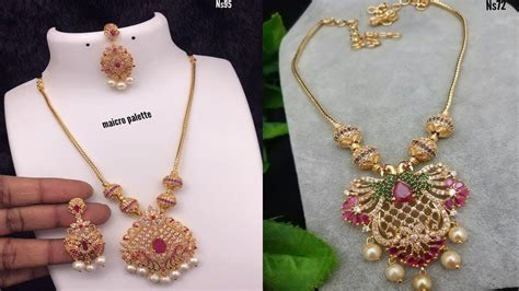 Latest One Gram Gold Necklace Set Design Collections With Price Youtube