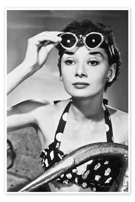 Audrey Hepburn With Sunglasses Celebrity Collection Jako Plakat Obraz