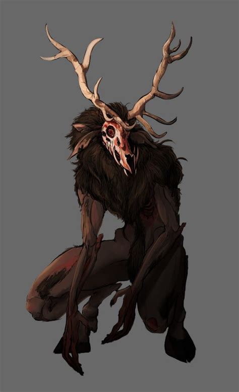 Wendigo By Itaudia Dark Fantasy Art Mythical Creatures Art Monster Art