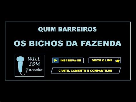 Os Bichos Da Fazenda Karaoke Quim Barreiros YouTube