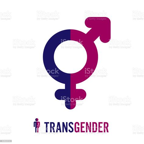 Transgender Icon Symbol Combining Gender Symbols Male And Female Vector
