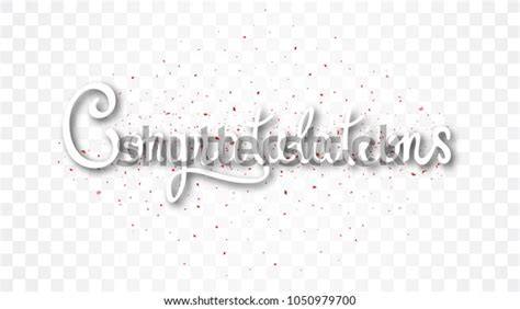 Congratulations Banner Isolated On Transparent Background Stock Vector