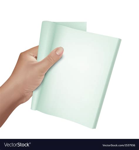 Hand Holding Note Book Royalty Free Vector Image