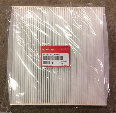 There are more reasons than one to keep your car outfitted with a clean cabin air filter. Genuine Honda HEPA Cabin Air Filter 80292-SDA-407 | eBay