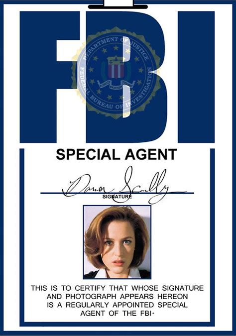 Scully Fbi Badge Printable Printable World Holiday