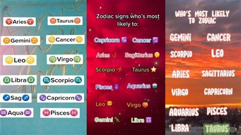 Whos Most Likely To Zodiac Signrand Editiontiktok Youtube In