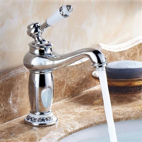 Buy cheap faucets/shower system/kitchen tap faucets/shower system/kitchen tap(3836). Antique Brass Single Ceramic Handle Valve Core Bathroom ...