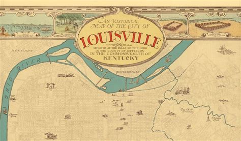 Antique Map Of Louisville Louisville Old Map Kentucky Etsy