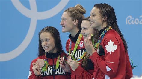 Canada Wins Second Olympic Swimming Relay Medal At Rio 2016 Team