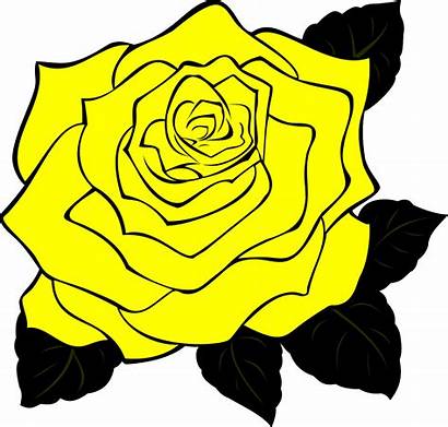 Rose Yellow Clip Clipart Roses Cartoon Vector