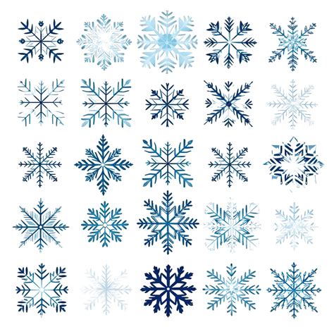 Big Set Of Snowflakes Winter Christmas Xmas Design Vector Elements