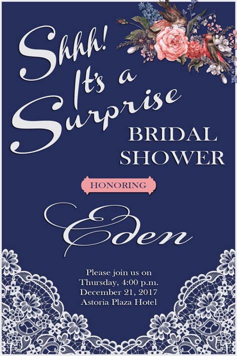 Surprise Bridal Shower Invite Surprise Shower Invitations Bridal Tea