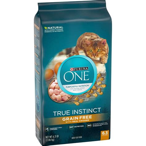 If you have a sedentary cat or a cat who needs to lose weight, pay attention to the carbohydrate content, and choose something with more protein and less carbs. purina one natural, grain free dry cat food; true instinct ...