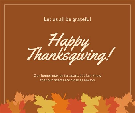 Happy Thanksgiving Be Grateful Facebook Post Template Visme