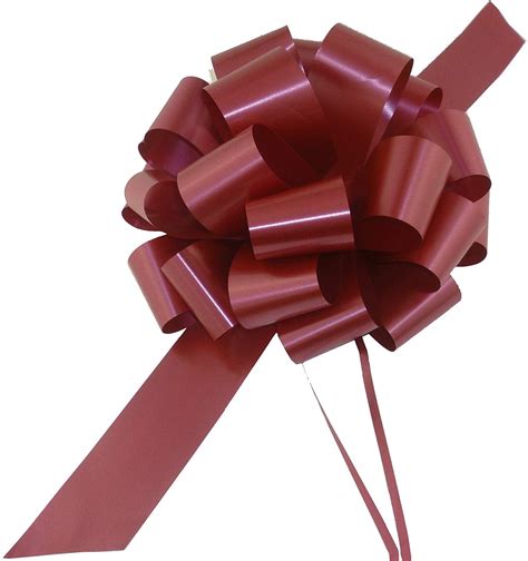 Large Burgundy Pull Bows 9 Wide Set Of 6 Christmas Ribbons For