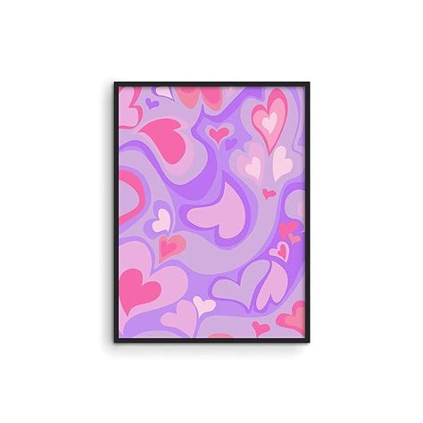buy haus and hues pink poster cute wall decor purple aesthetic room decor indie posters for