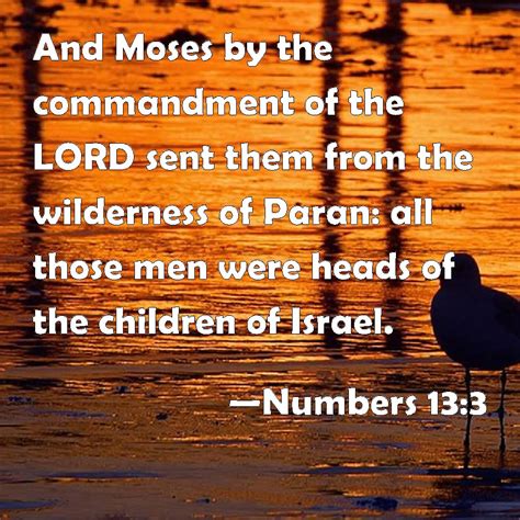 Numbers 133 And Moses By The Commandment Of The Lord Sent Them From