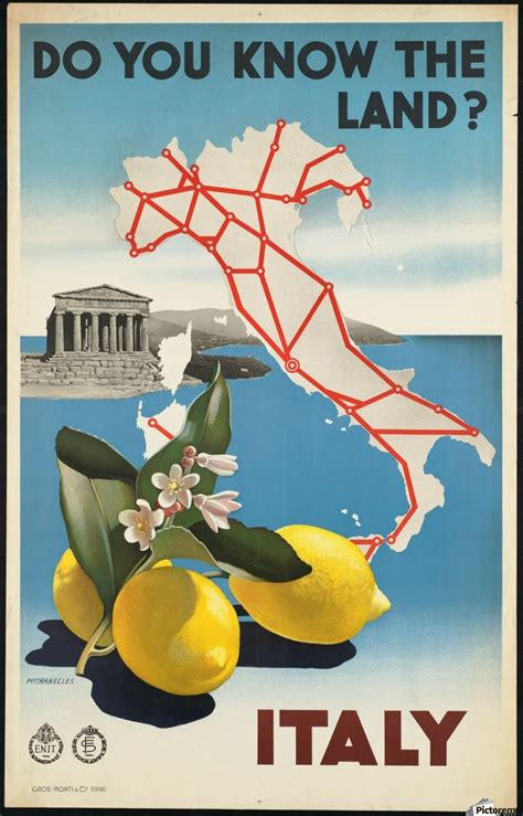 Italy Vintage Travel Poster Vintage Poster Canvas