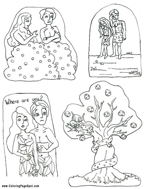 Ask your sunday school class to color their favorite coloring page about adam and eve, while you tell the story of: Adam And Eve Crafts - Coloring Home