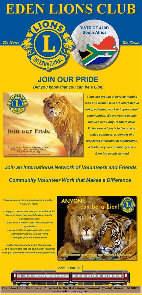 Club Promotional Banners Join Our Pride Lion Poster Lions Promotional Banners