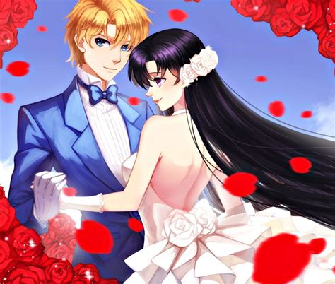 2000x1700 Red Blond Rose Manga Man Girl Anime Sailor Mars