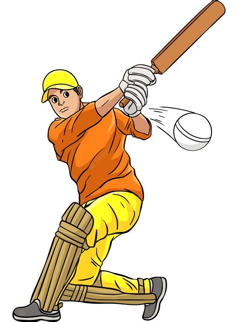 Premium Vector Cricket Sports Cartoon Colored Clipart