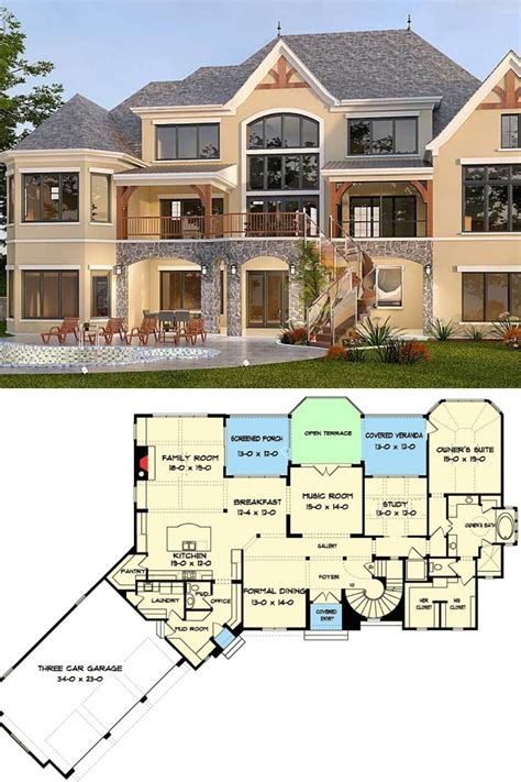 Mansion Two Story 5 Bedroom House Plans Ingersolberg