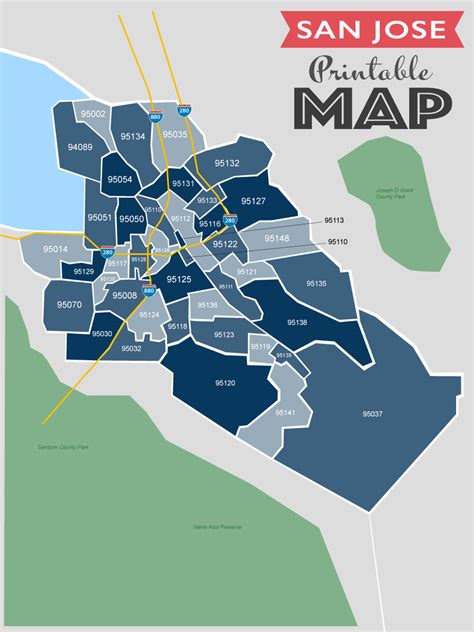 San Jose Zip Code Map Updated 2021