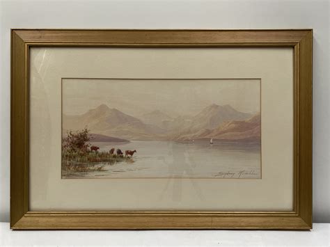 Morning Light Derwent Water Watercolour Painting By Sydney Kemble
