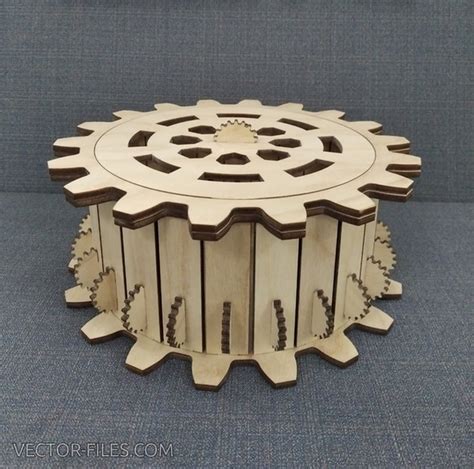 Gear Box Laser Cut Files Svg Dxf Cdr Vector Plans Glowforge Files